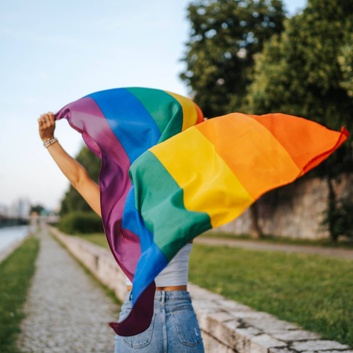 Love Is Love, pride flag, rainbow flag, SD Desktop Wallpaper