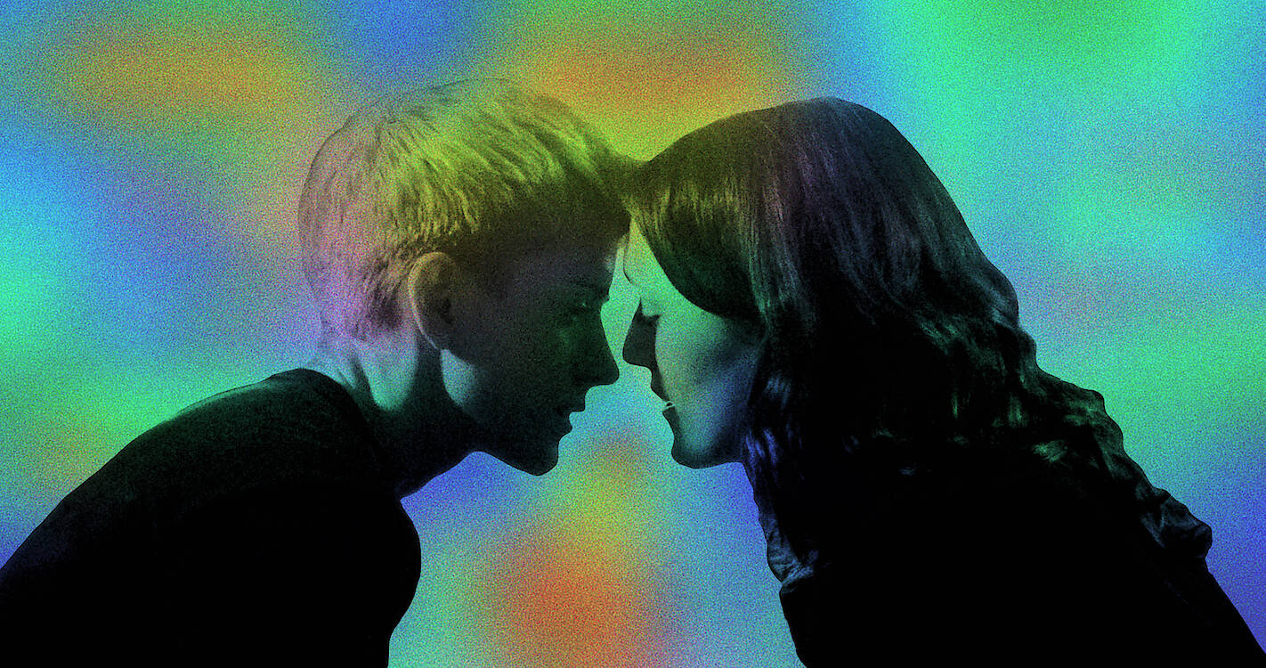 Love Is Love, silhouette, vibrant rainbow-hued abstract background, HD Desktop Wallpaper