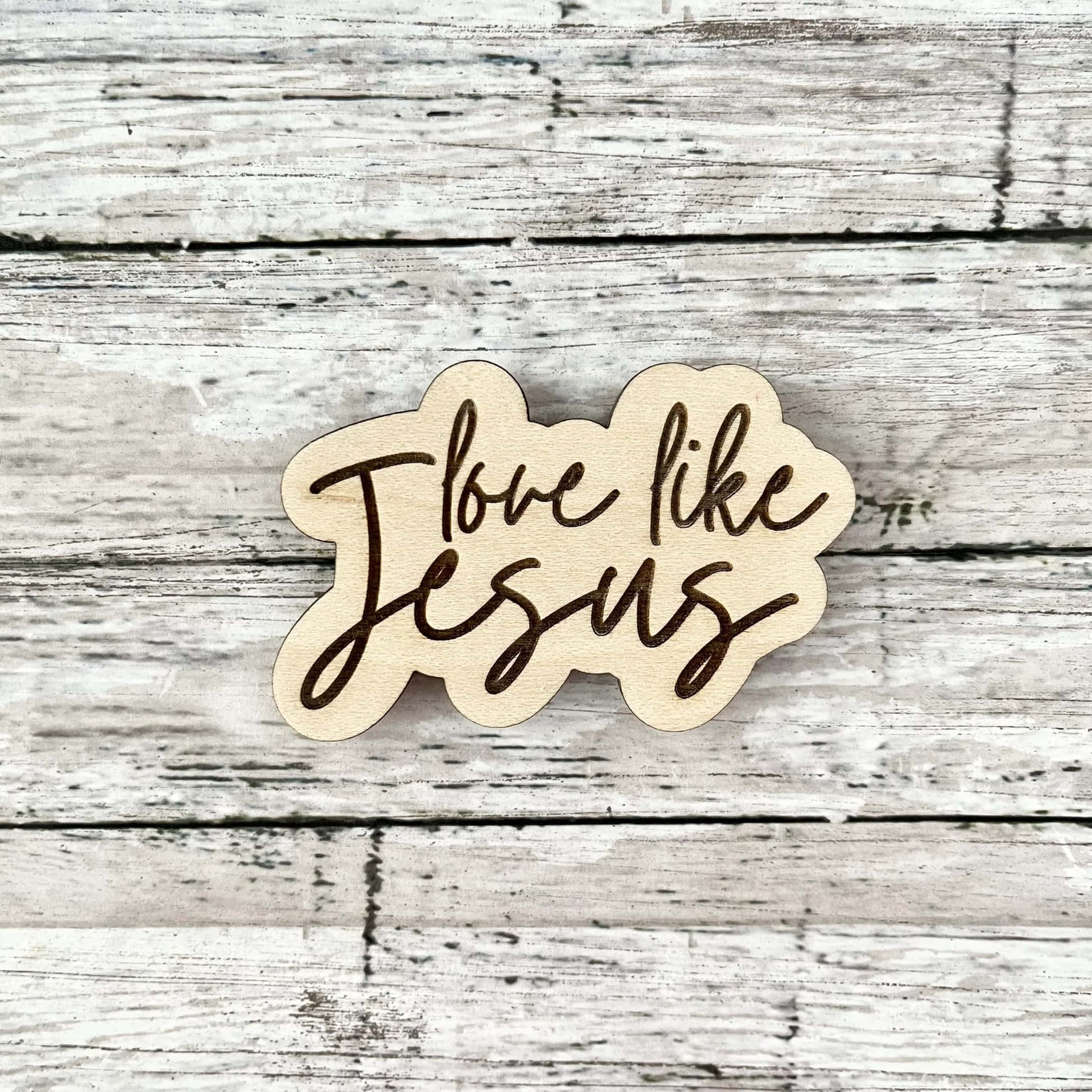 Love Like Jesus, wooden cloud-shaped sign, cursive, Full HD Desktop Wallpaper