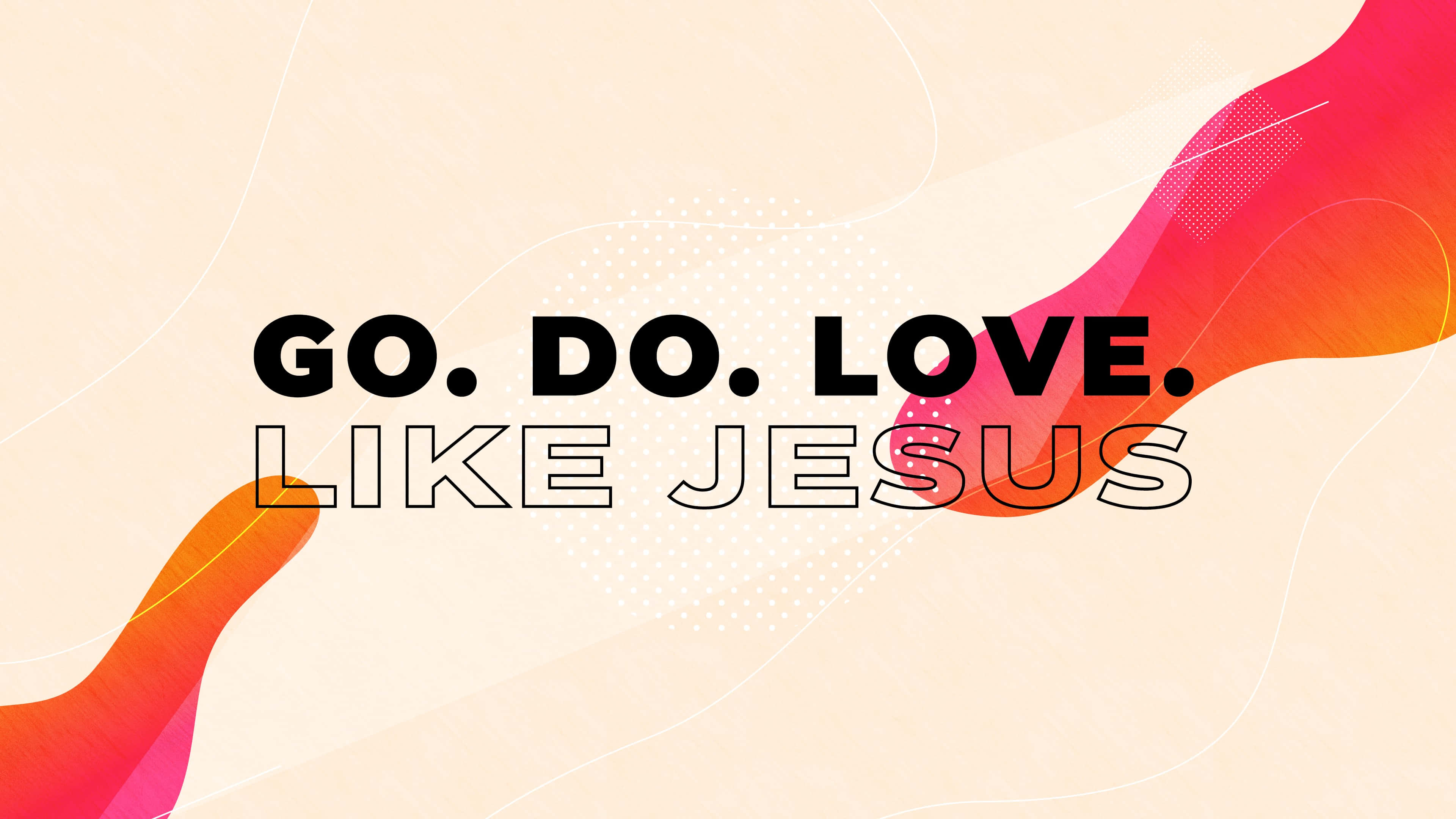 Love Like Jesus, beige, red orange, 4K Desktop Wallpaper
