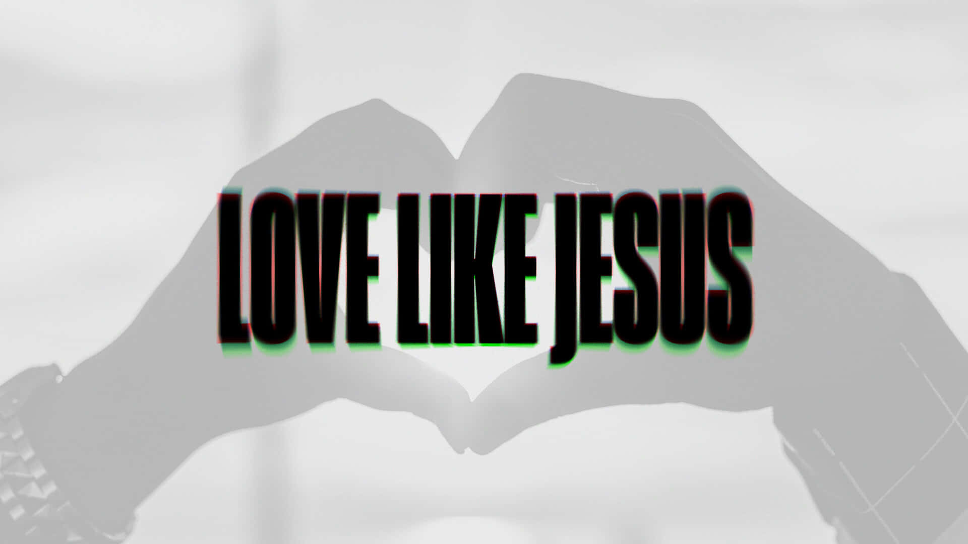 Love Like Jesus, heart shape, bold text, Full HD Desktop Wallpaper