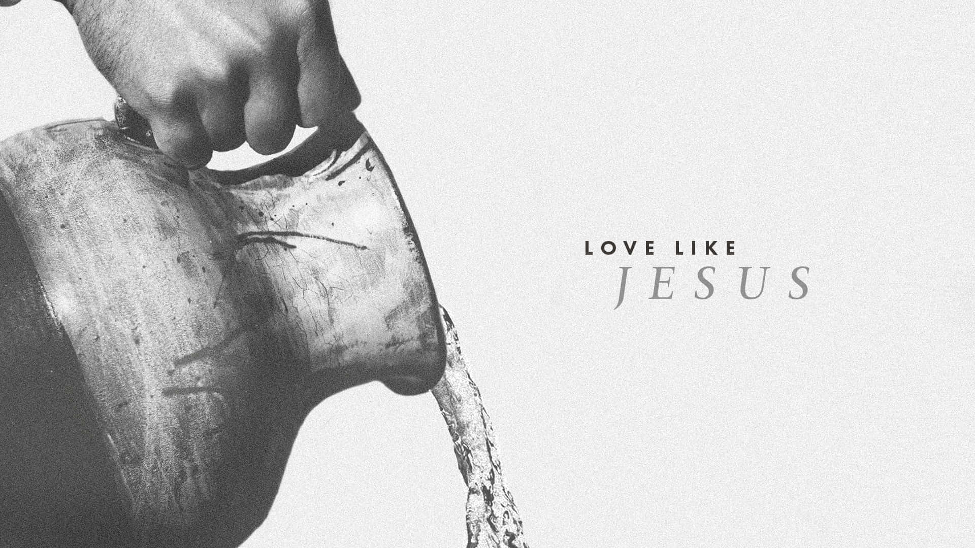 love like jesus, monochrome, close-up, Full HD Desktop Wallpaper