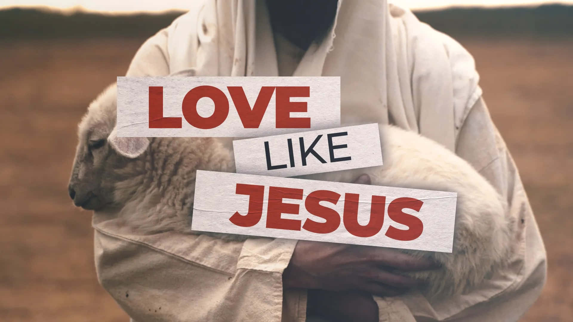 Love Like Jesus, shepherd concept, white robe, Full HD Desktop Wallpaper