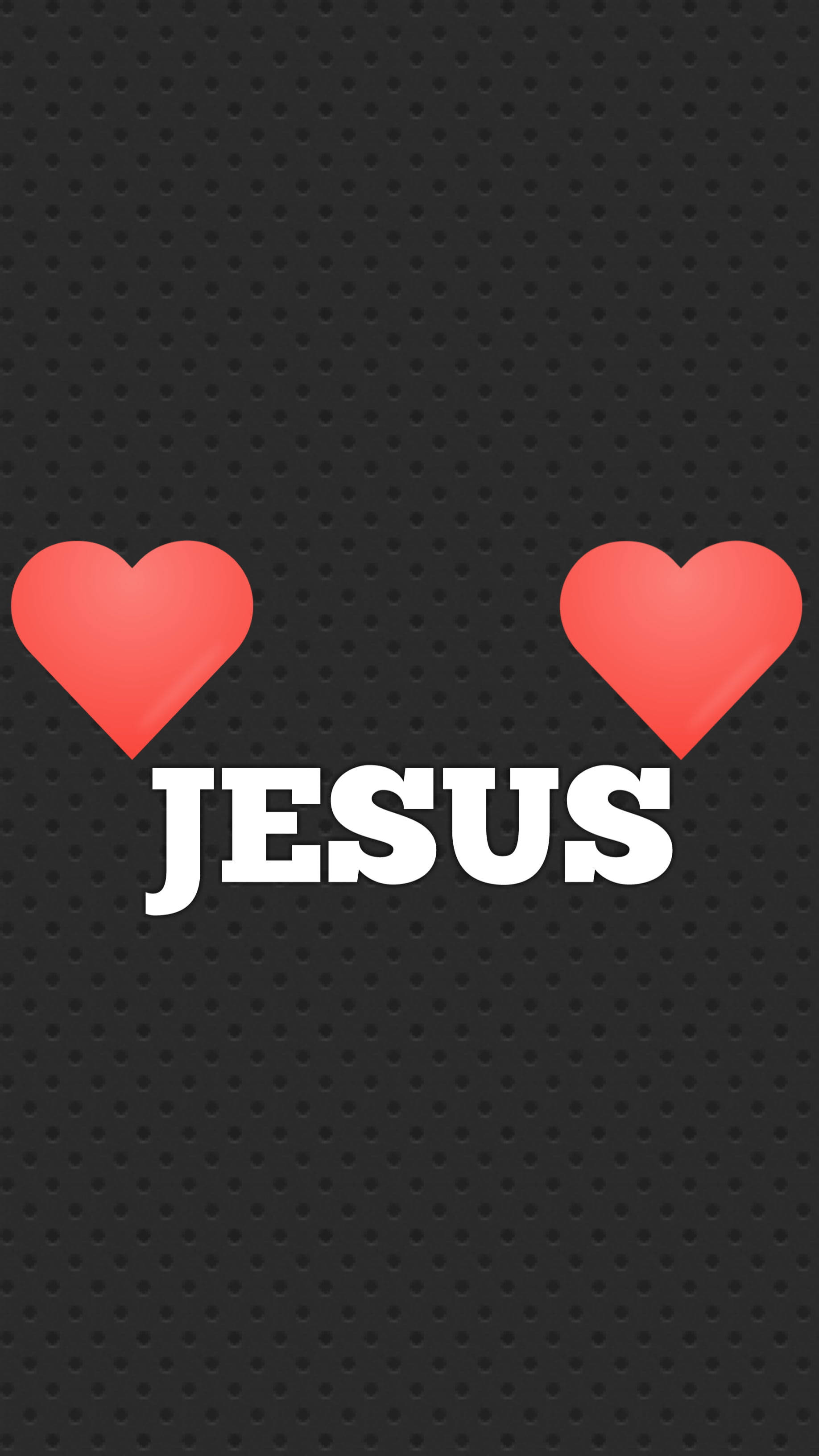 Two Hearts I Love Jesus, iPhone, red hearts, 2K Phone Wallpaper