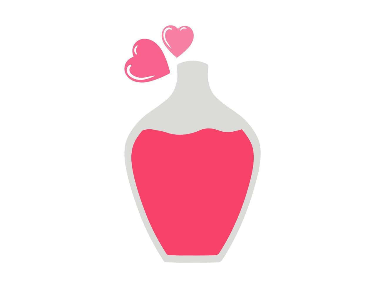 Love Potion, gray bottle, vibrant pink liquid, HD Desktop Wallpaper