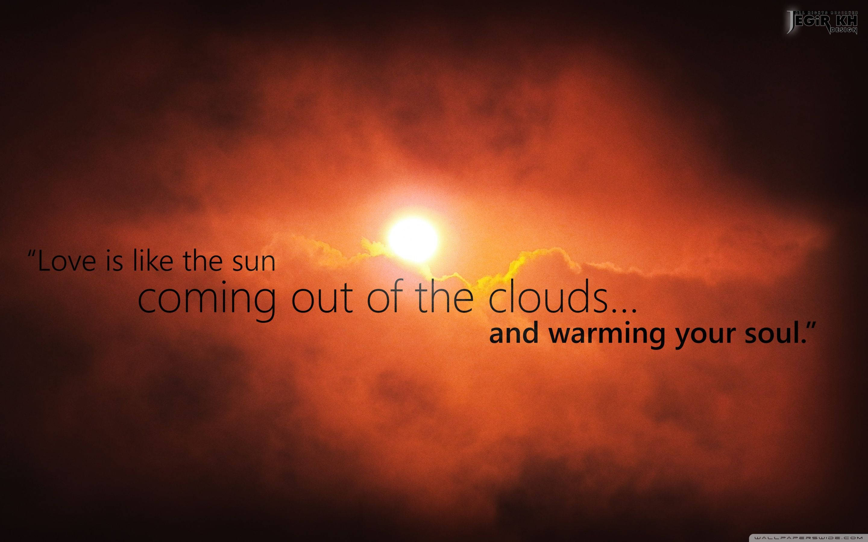 sun, fiery orange clouds, dramatic sky, 2K Desktop Wallpaper