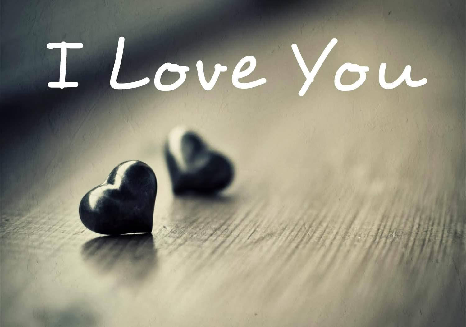 Stone Hearts, Black Lover, wooden surface, HD Desktop Wallpaper