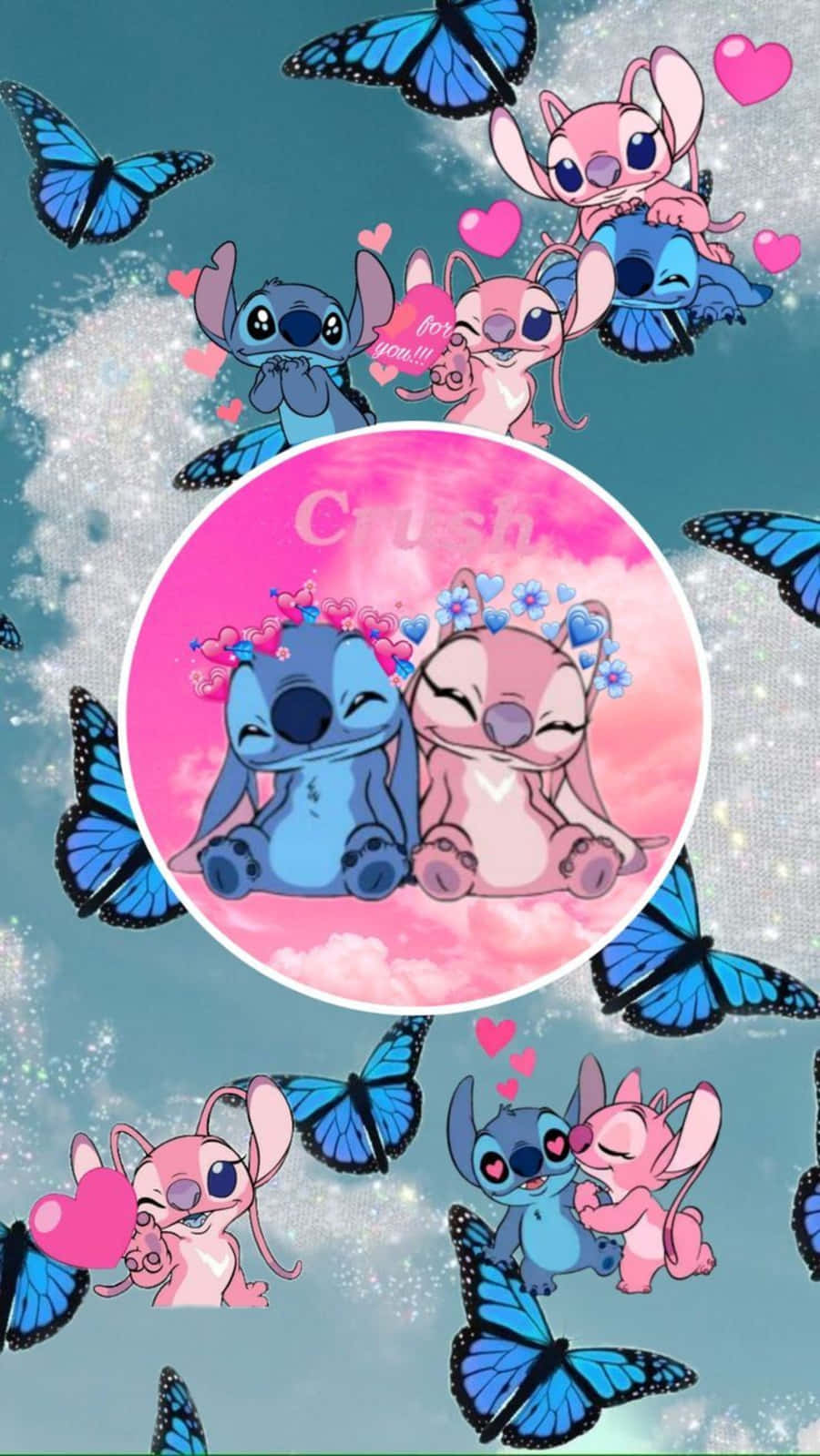 Love Stitch And Angel, Stitch, blue and pink Stitch characters, HD Phone Wallpaper