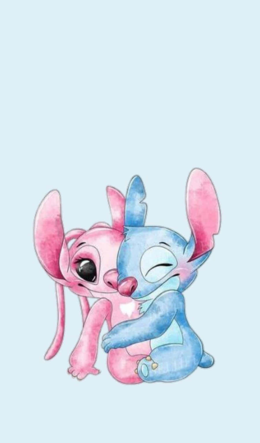 Love Stitch And Angel, Stitch, pastel blue, HD Phone Wallpaper