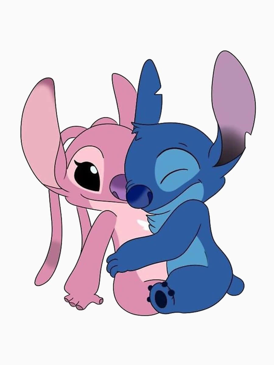 Love Stitch And Angel, blue alien, pink alien, SD Phone Wallpaper