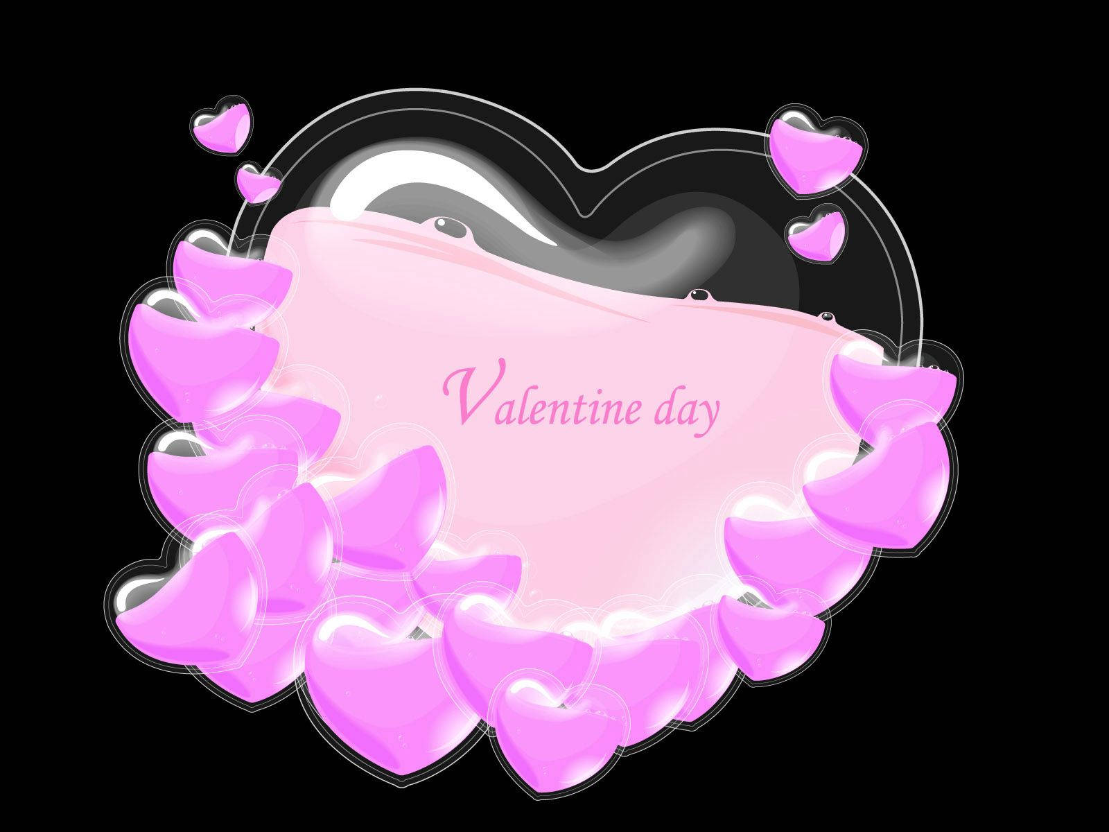 pink hearts, Valentine day, glossy pink heart-shaped soap, HD Desktop Wallpaper