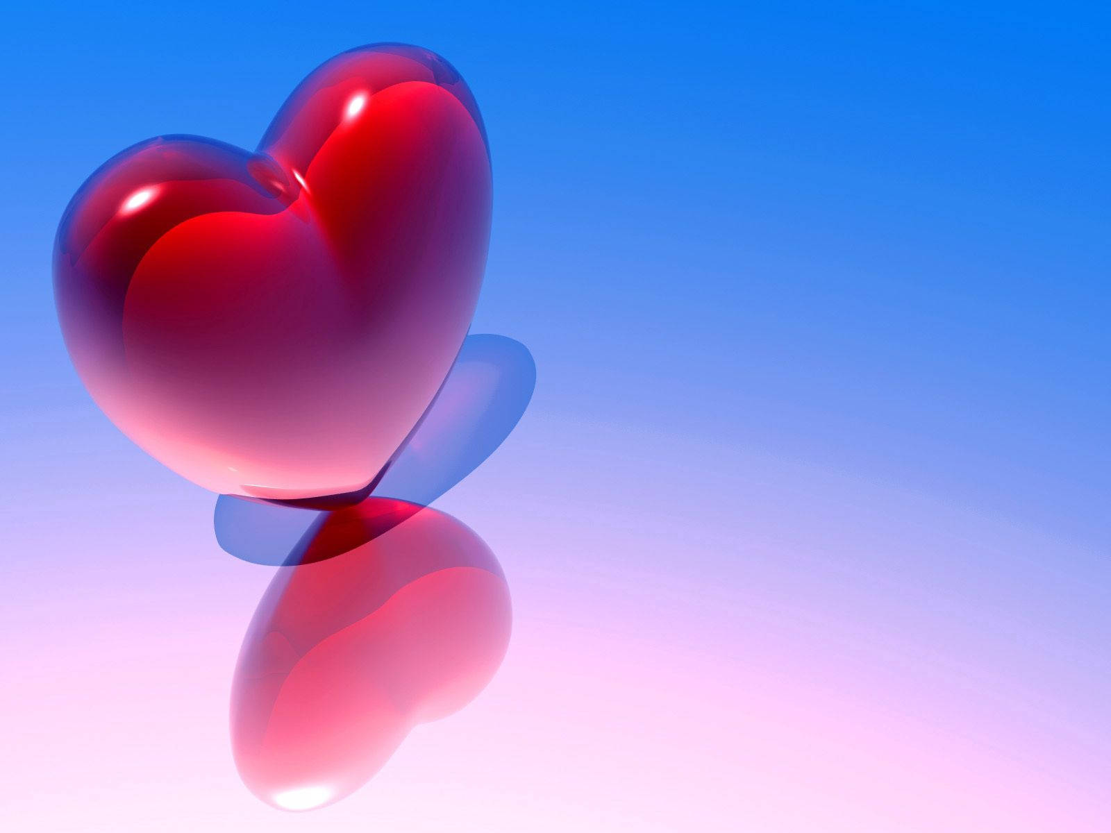 big plastic red heart, glossy red heart-shaped object, reflective surface, HD Desktop Wallpaper