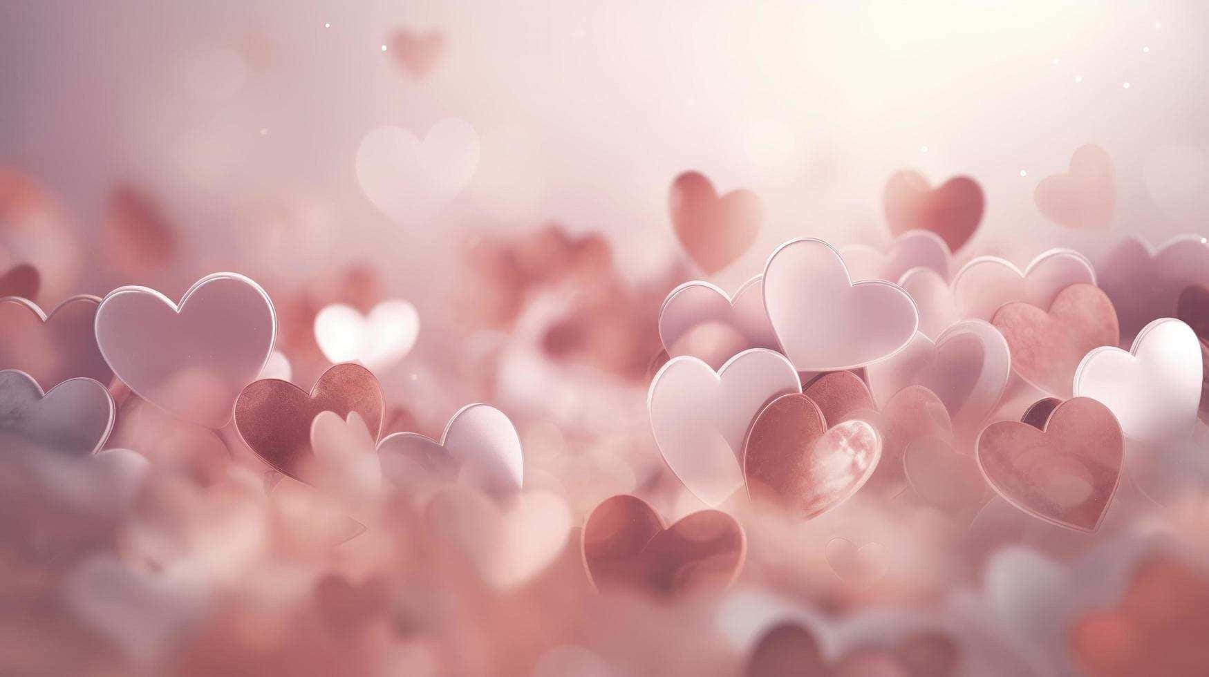 Lovecore, hearts, soft pink, HD Desktop Wallpaper