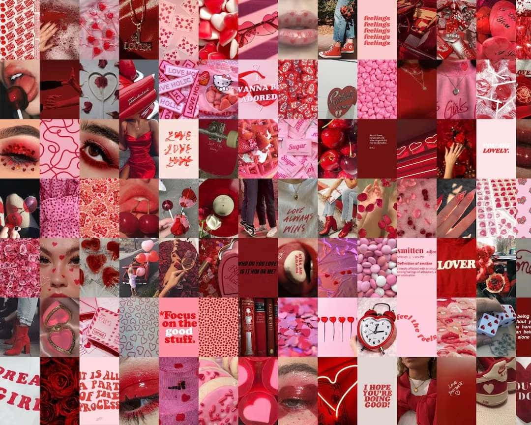 Lovecore, red, pink, SD Desktop Wallpaper