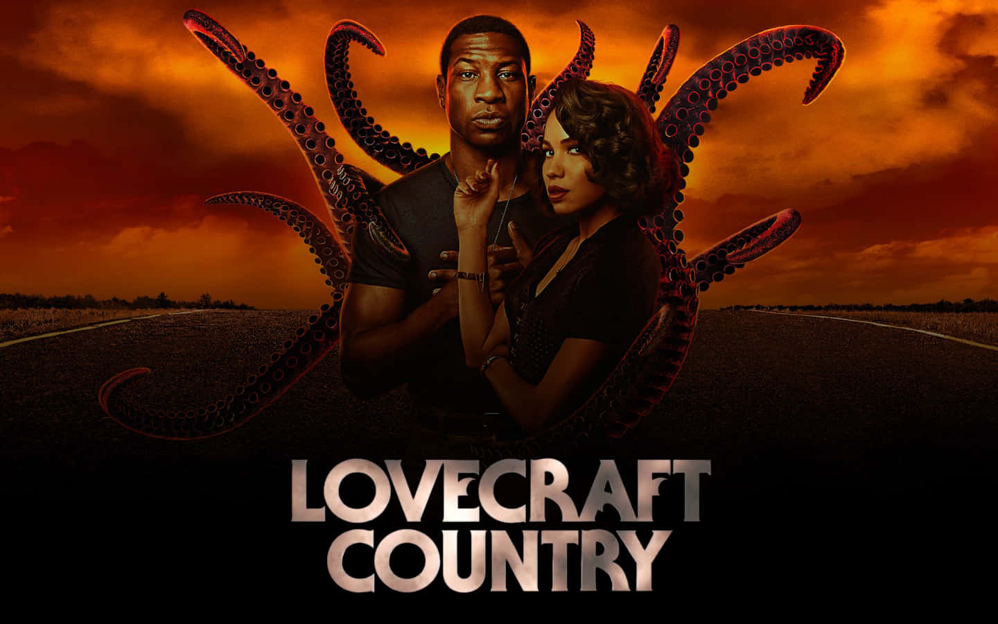Lovecraft Country, octopus tentacles, fiery orange sky, HD Desktop Wallpaper