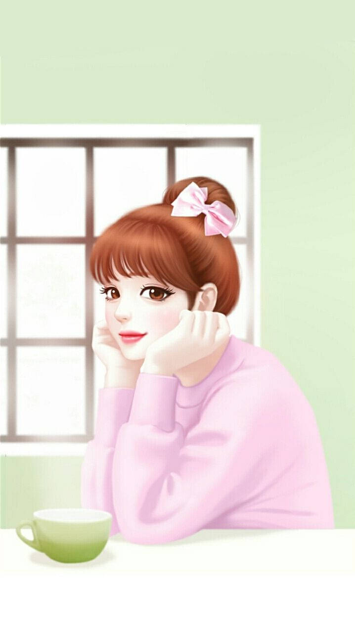 Lovely Girl, pink sweater, mug, HD Phone Wallpaper