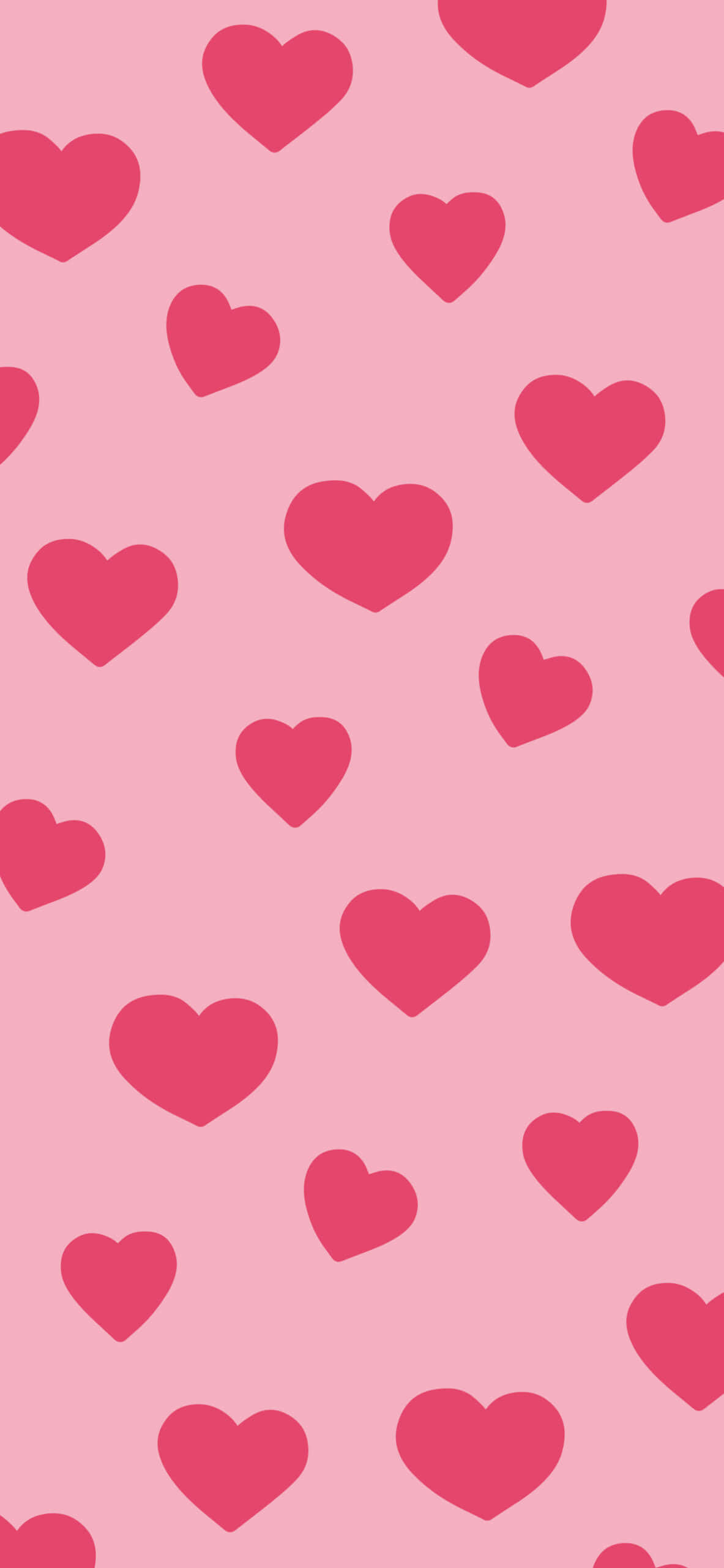 Lovely, pink hearts, soft pink background, 2K Phone Wallpaper