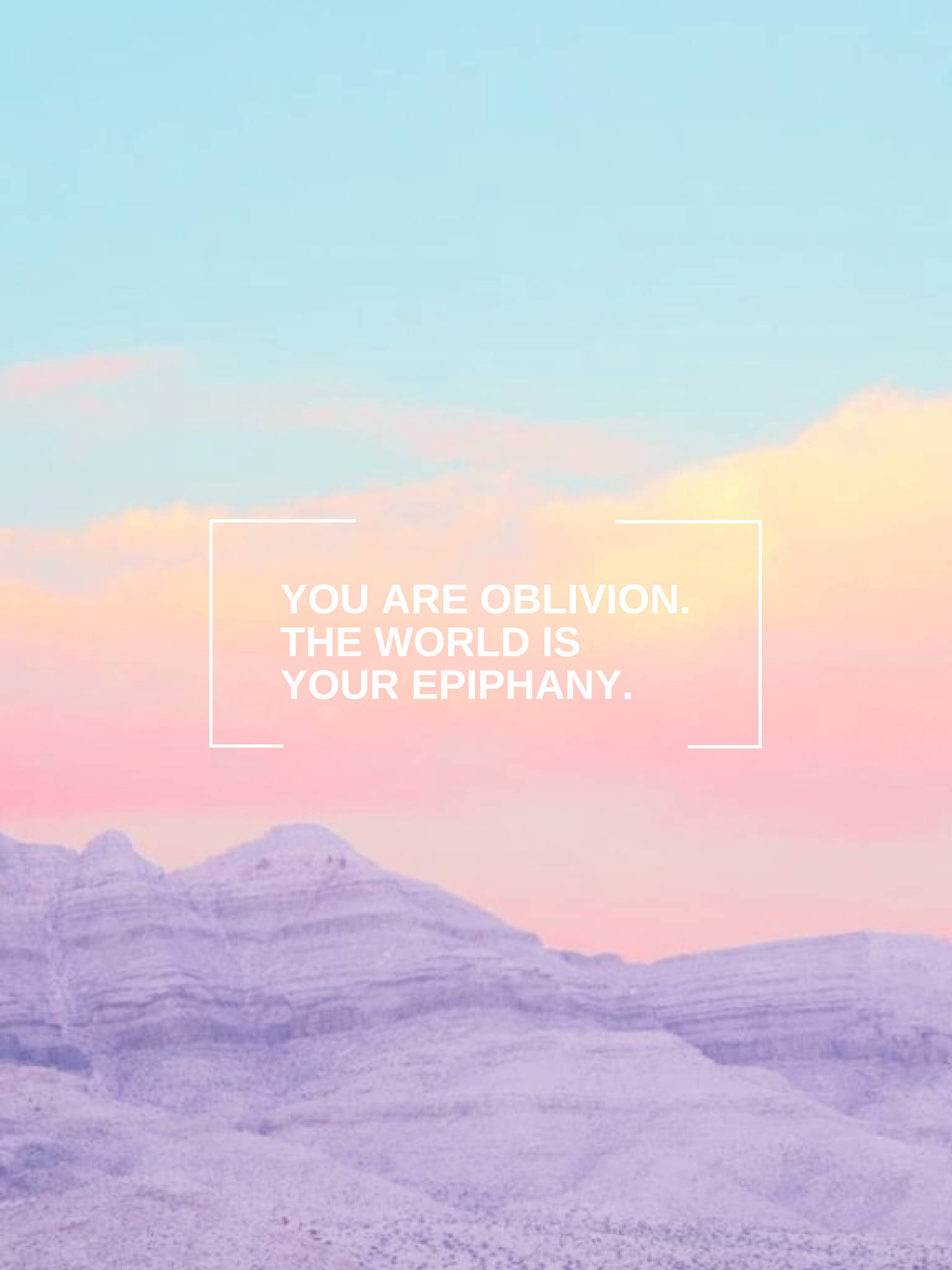 Pastel iPad, mountain, soft gradient sky, Full HD Phone Wallpaper
