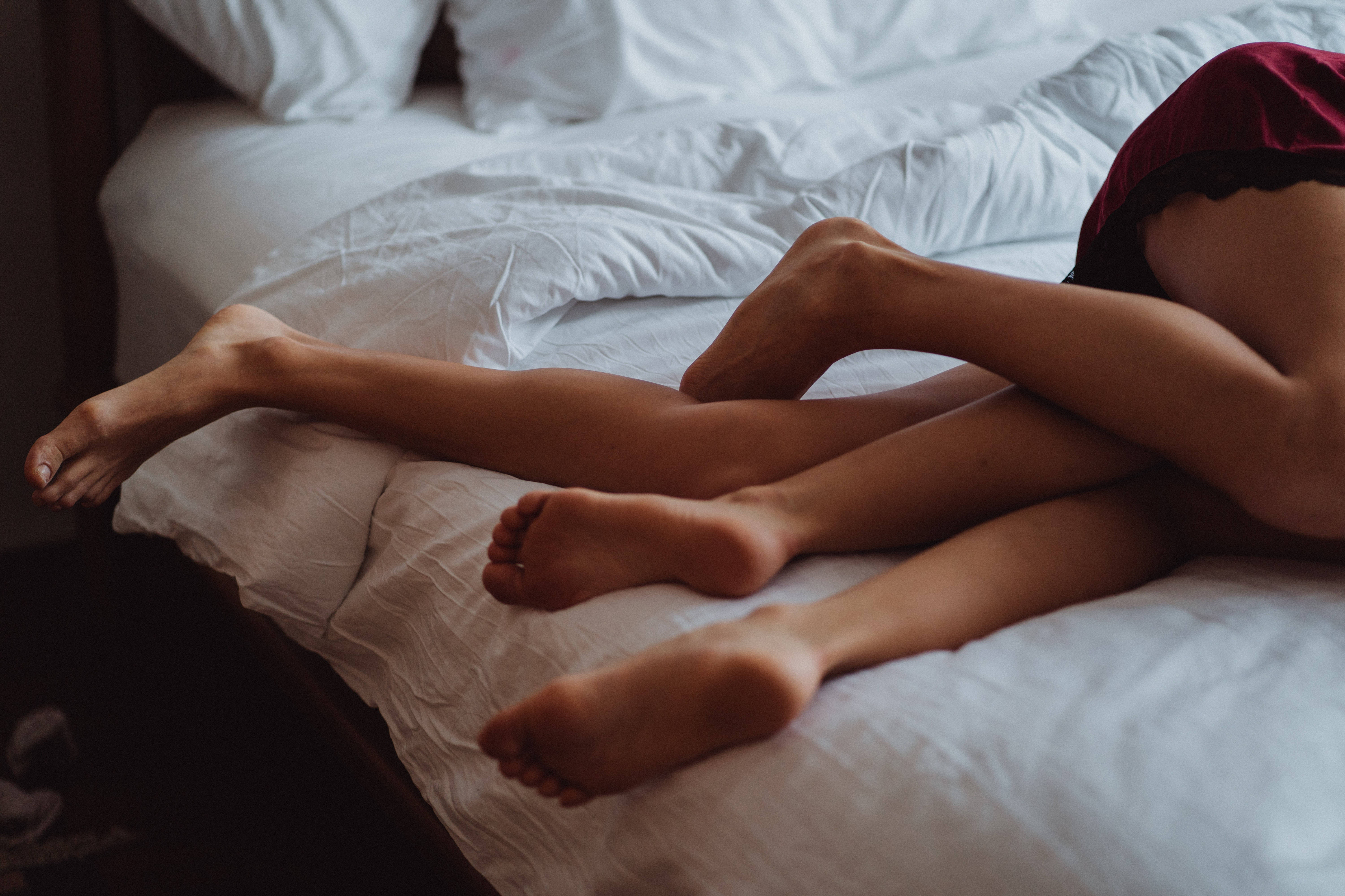 bedroom, white sheets, intimate close-up, 5K Desktop Wallpaper