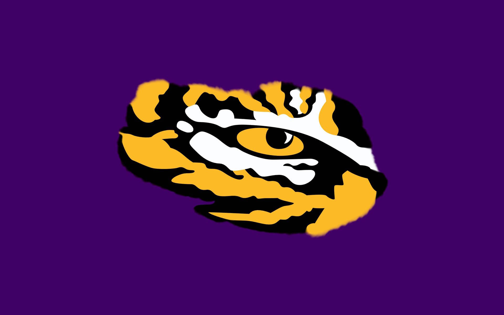 LSU, tiger head logo, orange, Full HD Desktop Wallpaper