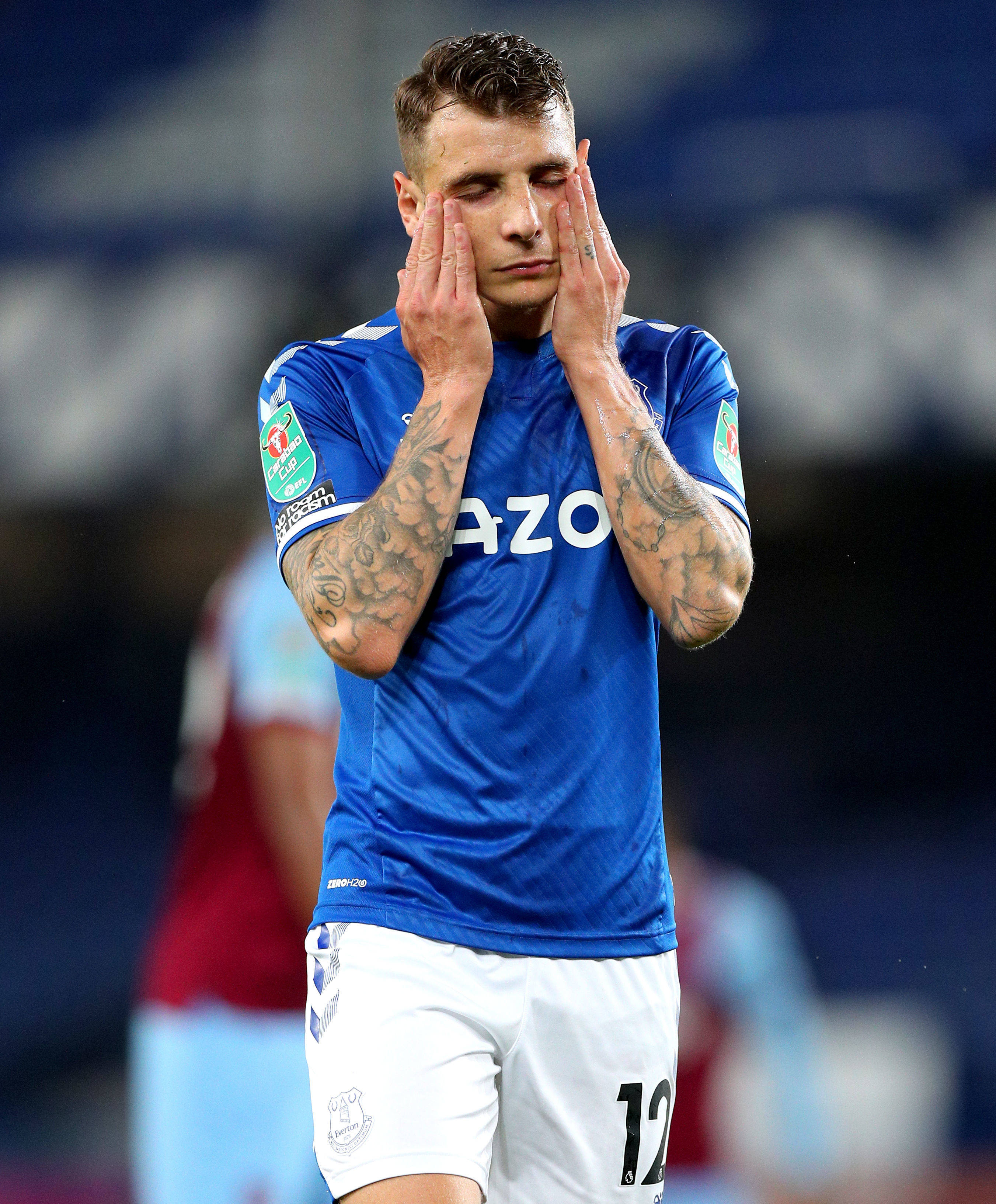 Lucas Digne, blue jersey, football player, 2K Phone Wallpaper