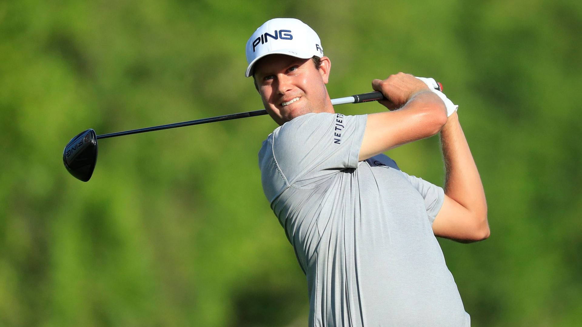 Lucas Glover, golfer, mid-swing, Full HD Desktop Wallpaper