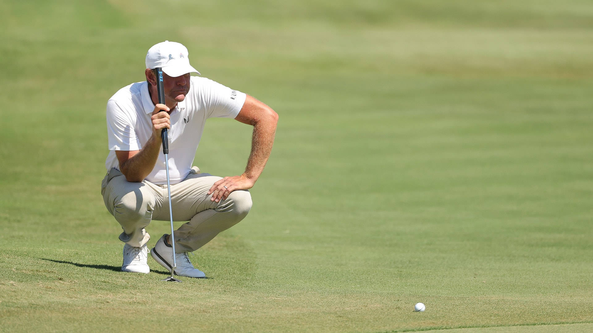 Lucas Glover, golf course, sunlit green, Full HD Desktop Wallpaper