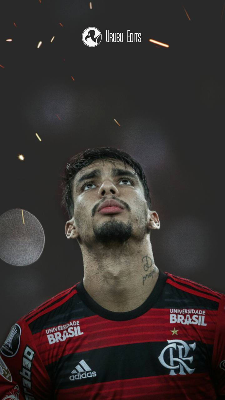 Lucas Paquetá, red and black jersey, sparks, HD Phone Wallpaper