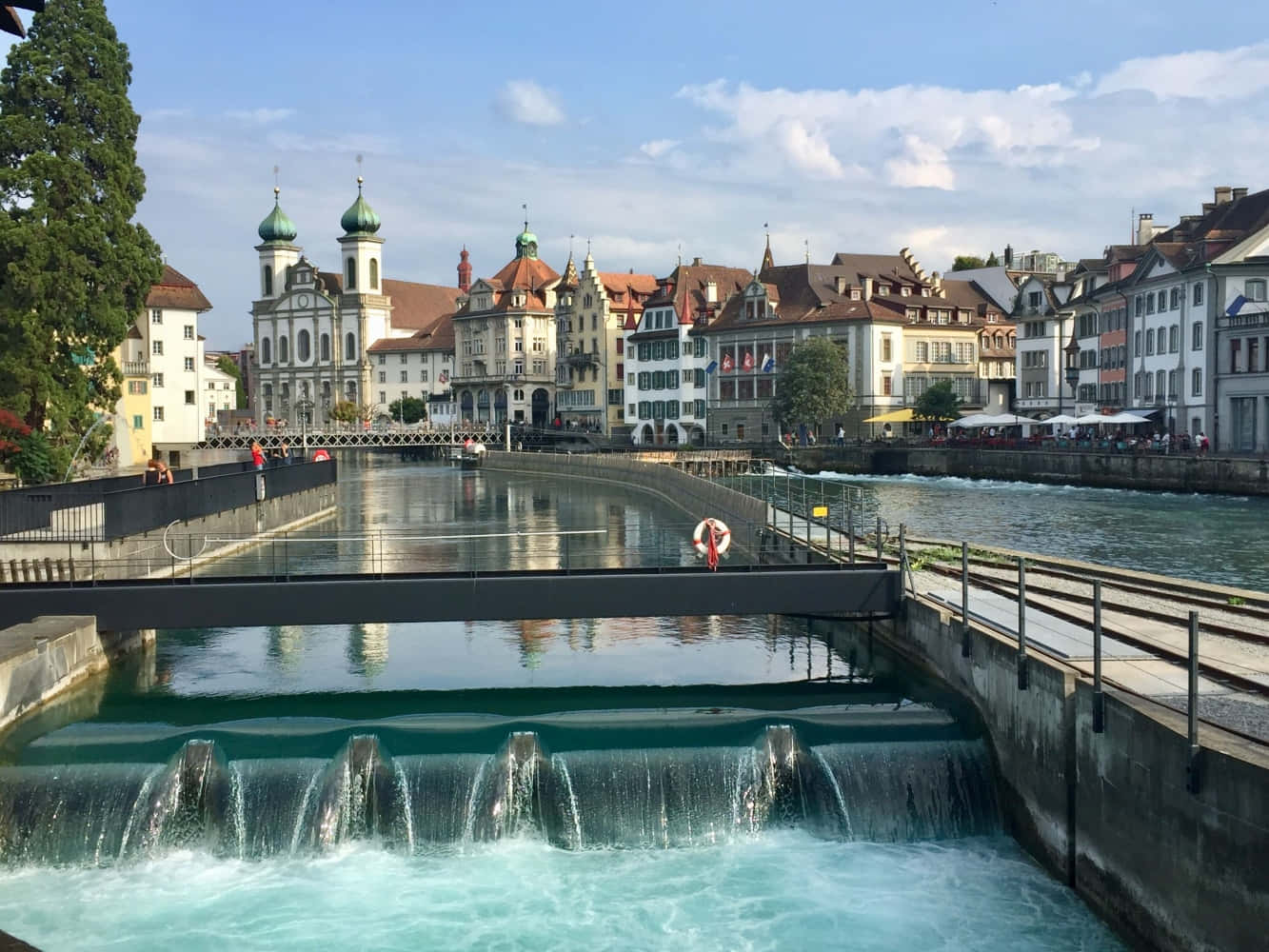 Lucerne, European canal, historic buildings, HD Desktop Wallpaper