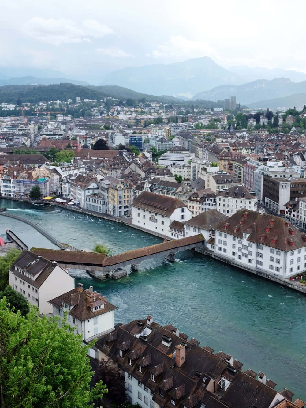 Lucerne, cityscape, aerial view, HD Phone Wallpaper