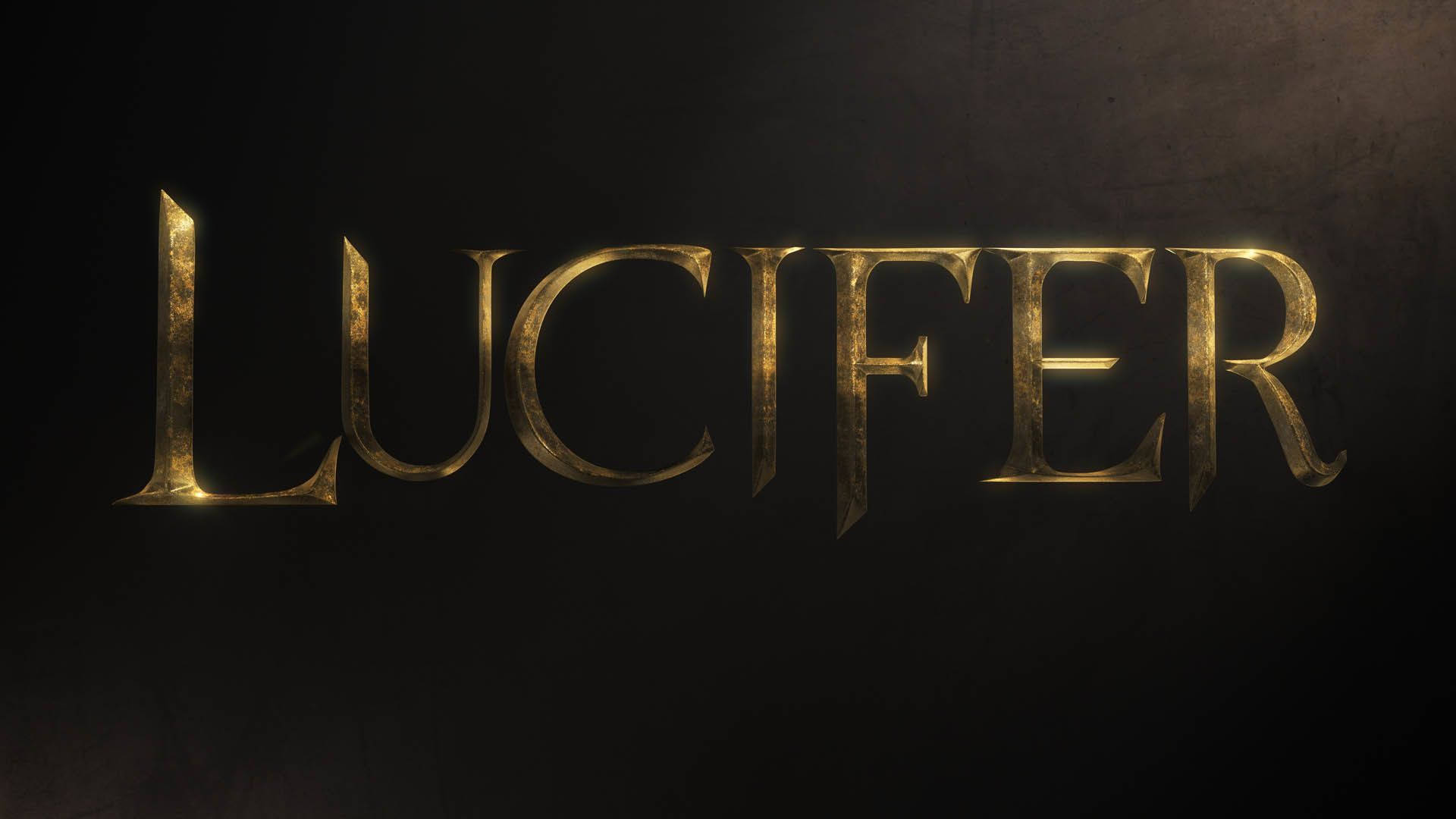 Golden Lucifer, LUCIFER, golden letters, Full HD Desktop Wallpaper