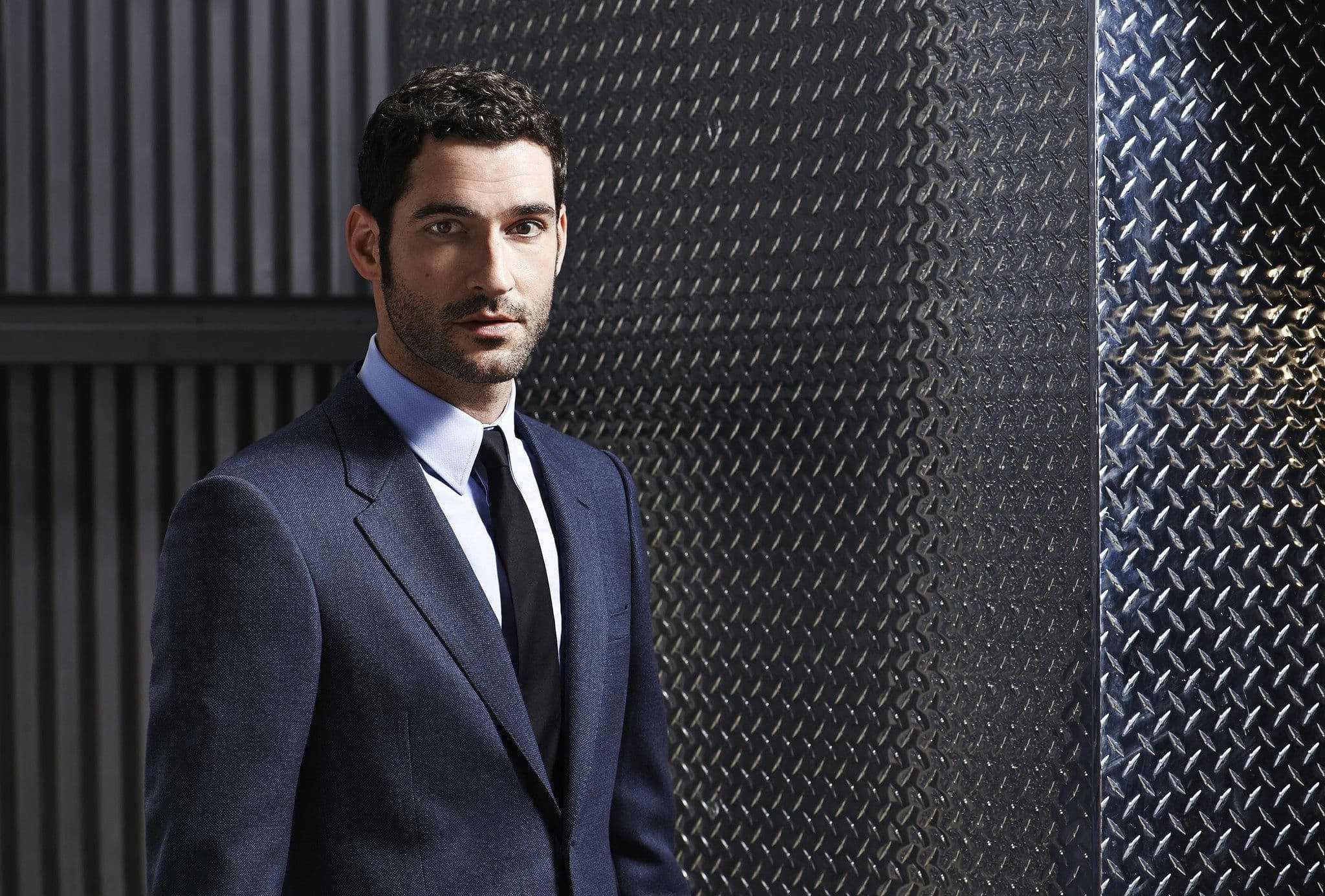 Lucifer, blue americana, navy suit, Full HD Desktop Wallpaper