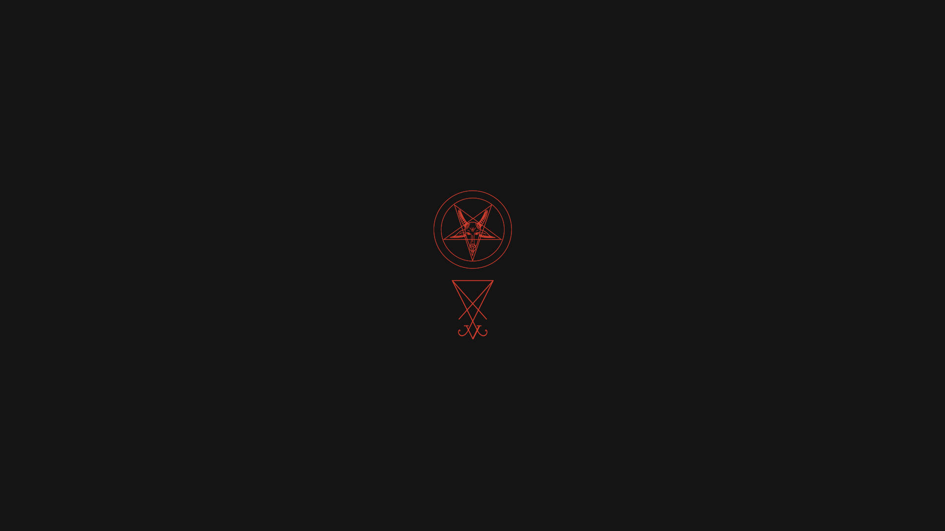 Lucifer, pentagram, red, Full HD Desktop Wallpaper