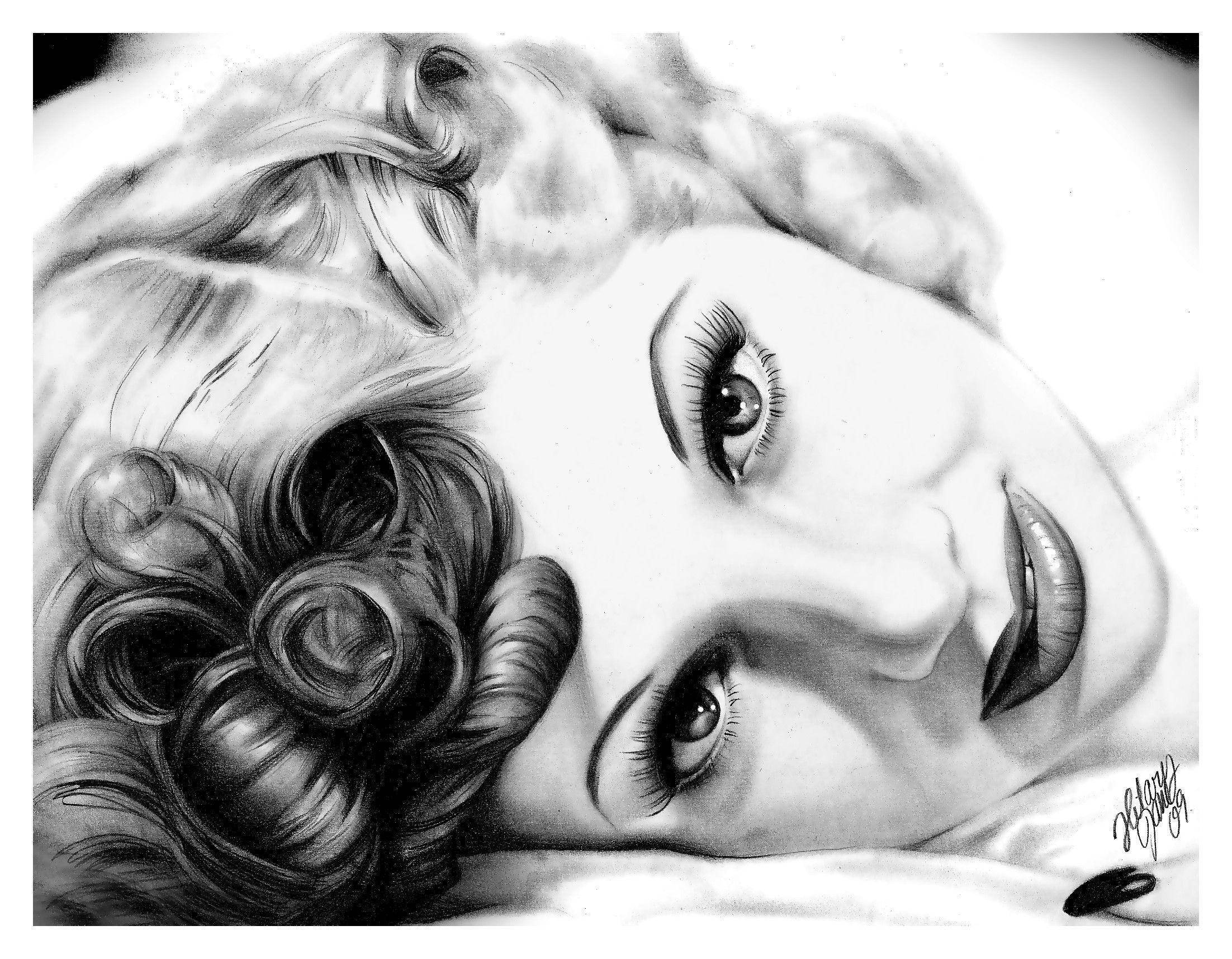 Lucille Ball, charcoal pencil art, vintage curls, Full HD Desktop Wallpaper