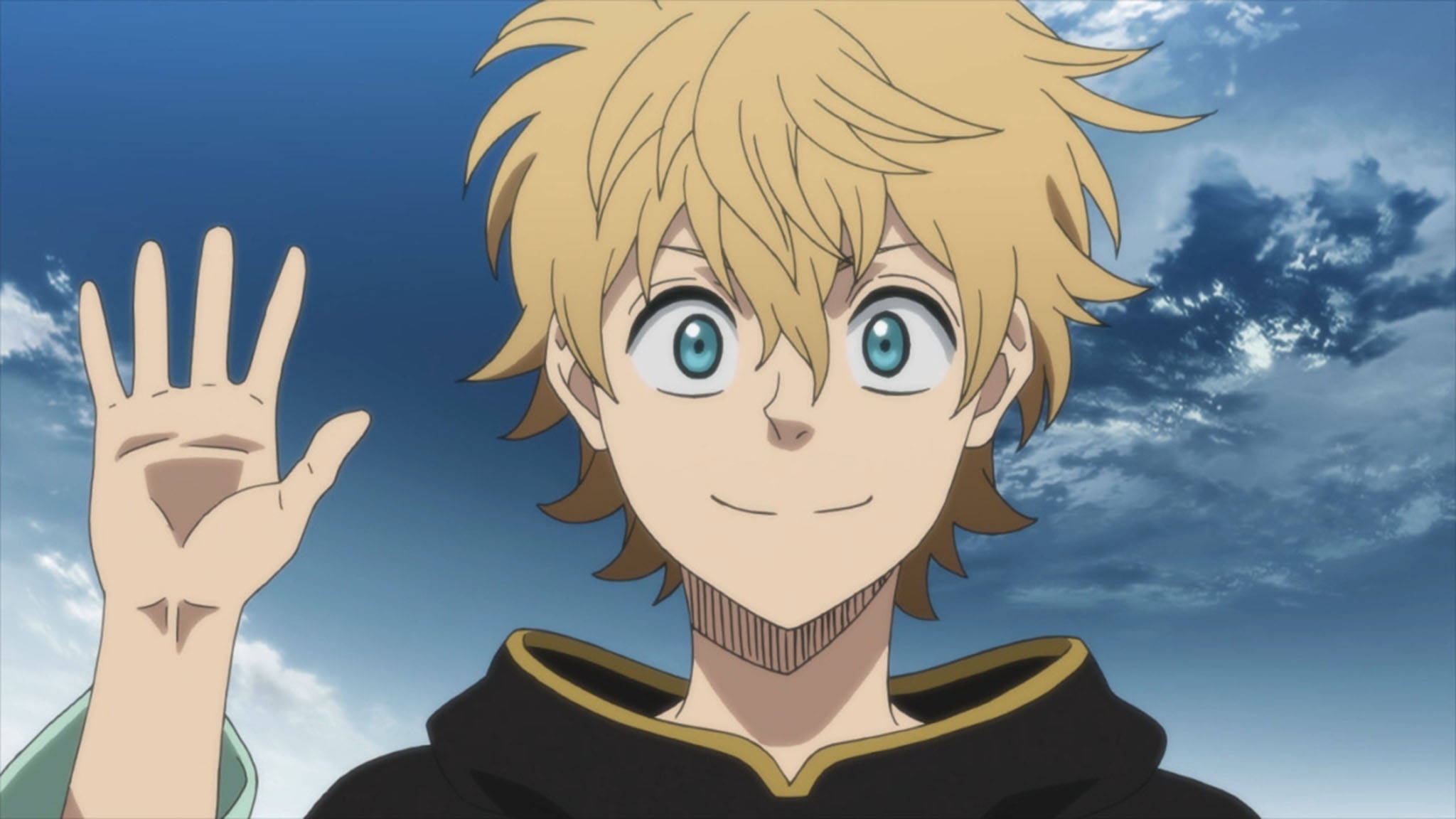 Luck Voltia, anime boy, spiky blonde hair, Full HD Desktop Wallpaper