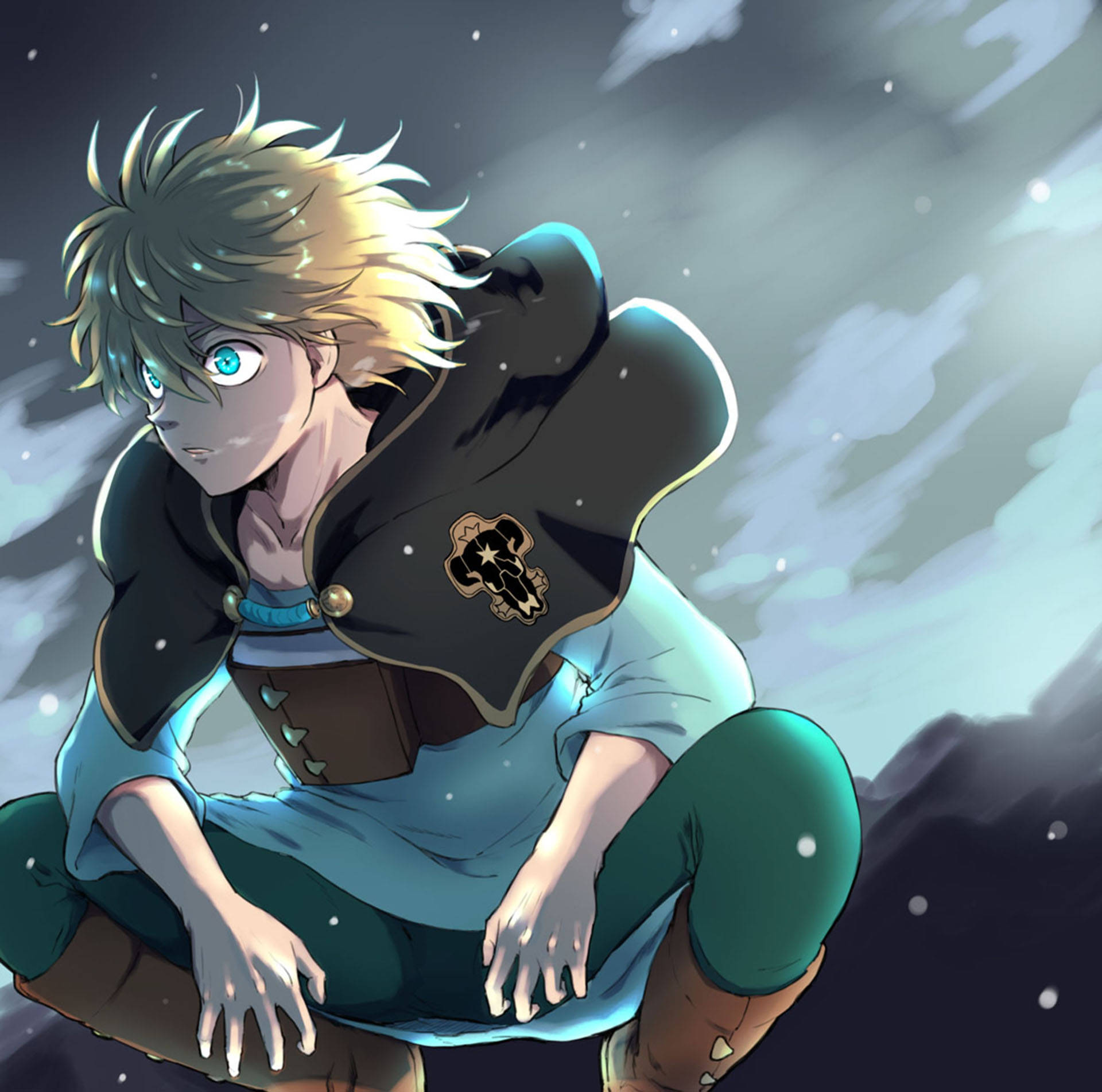 Luck Voltia, anime boy, spiky blonde hair, Full HD Desktop Wallpaper