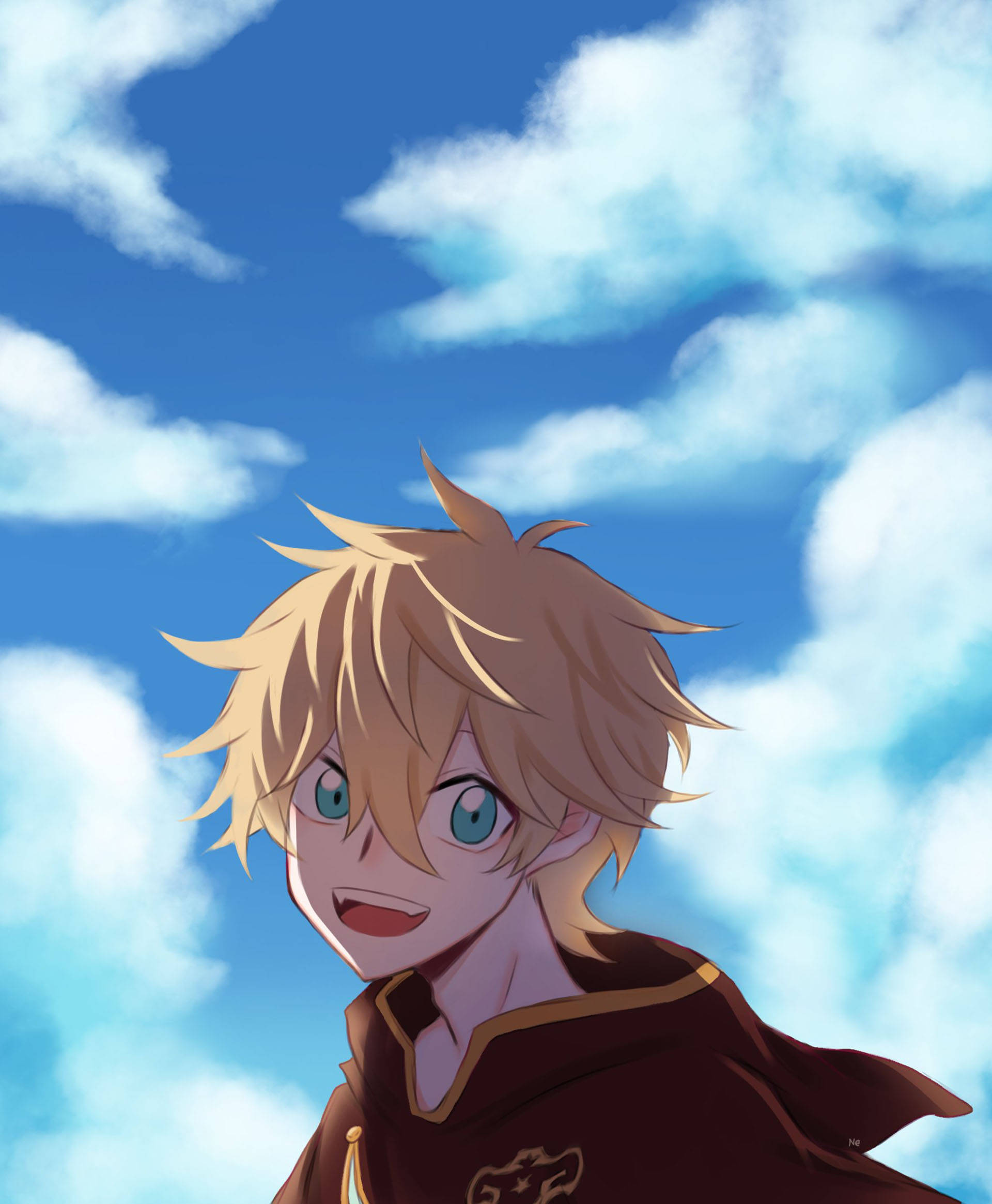 Luck Voltia, sky, vibrant blue sky, Full HD Phone Wallpaper