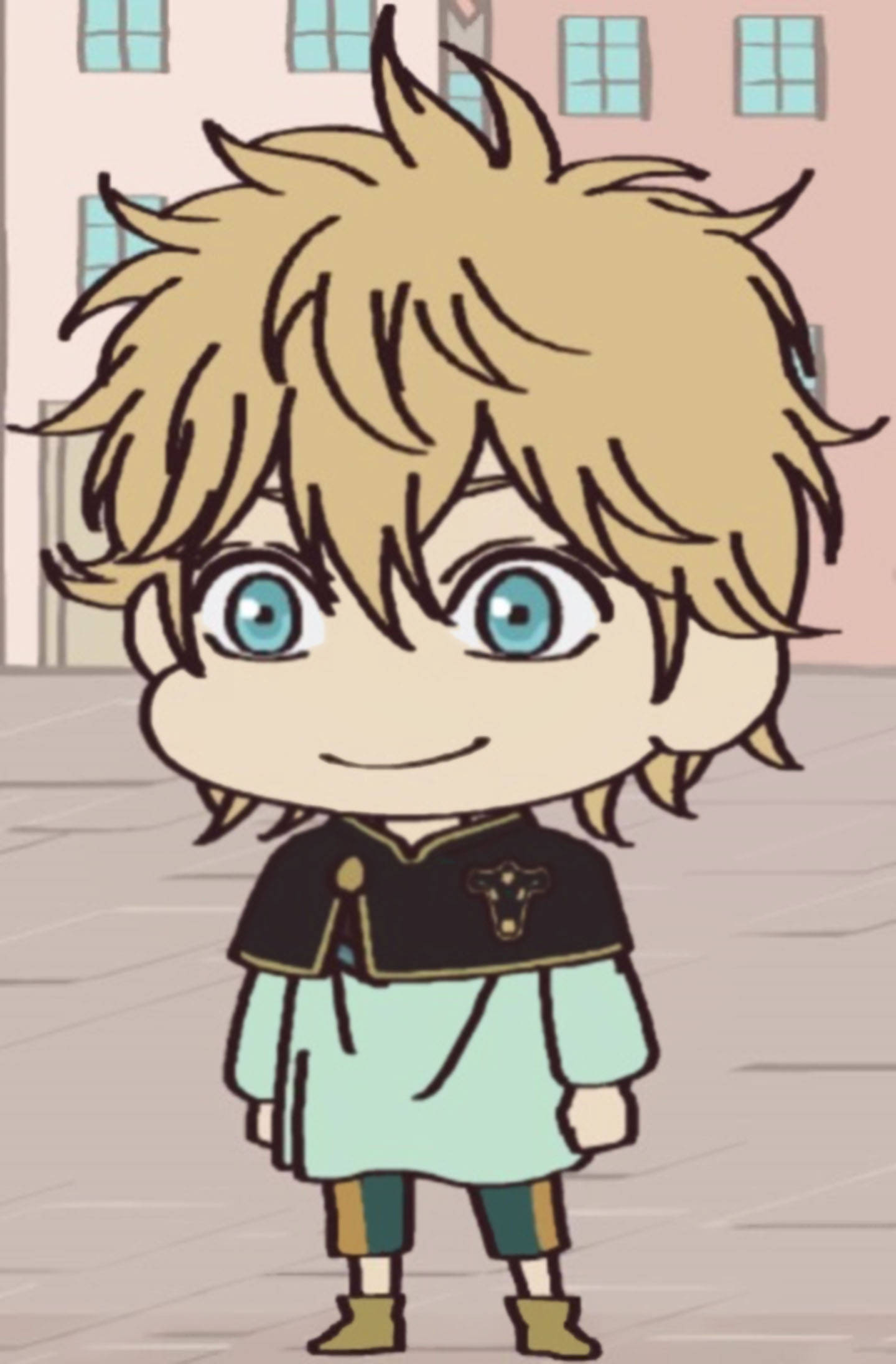 Luck Voltia, chibi anime boy, spiky blonde hair, Full HD Phone Wallpaper