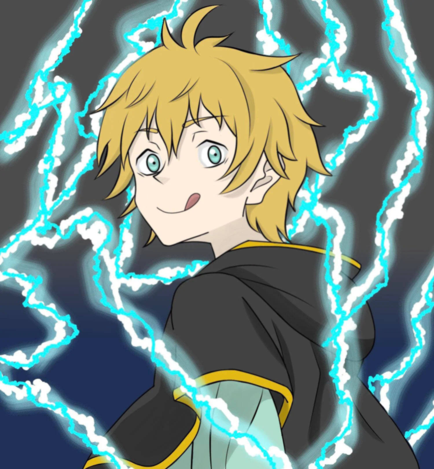 Luck Voltia, lightning, spiky blonde hair, HD Phone Wallpaper