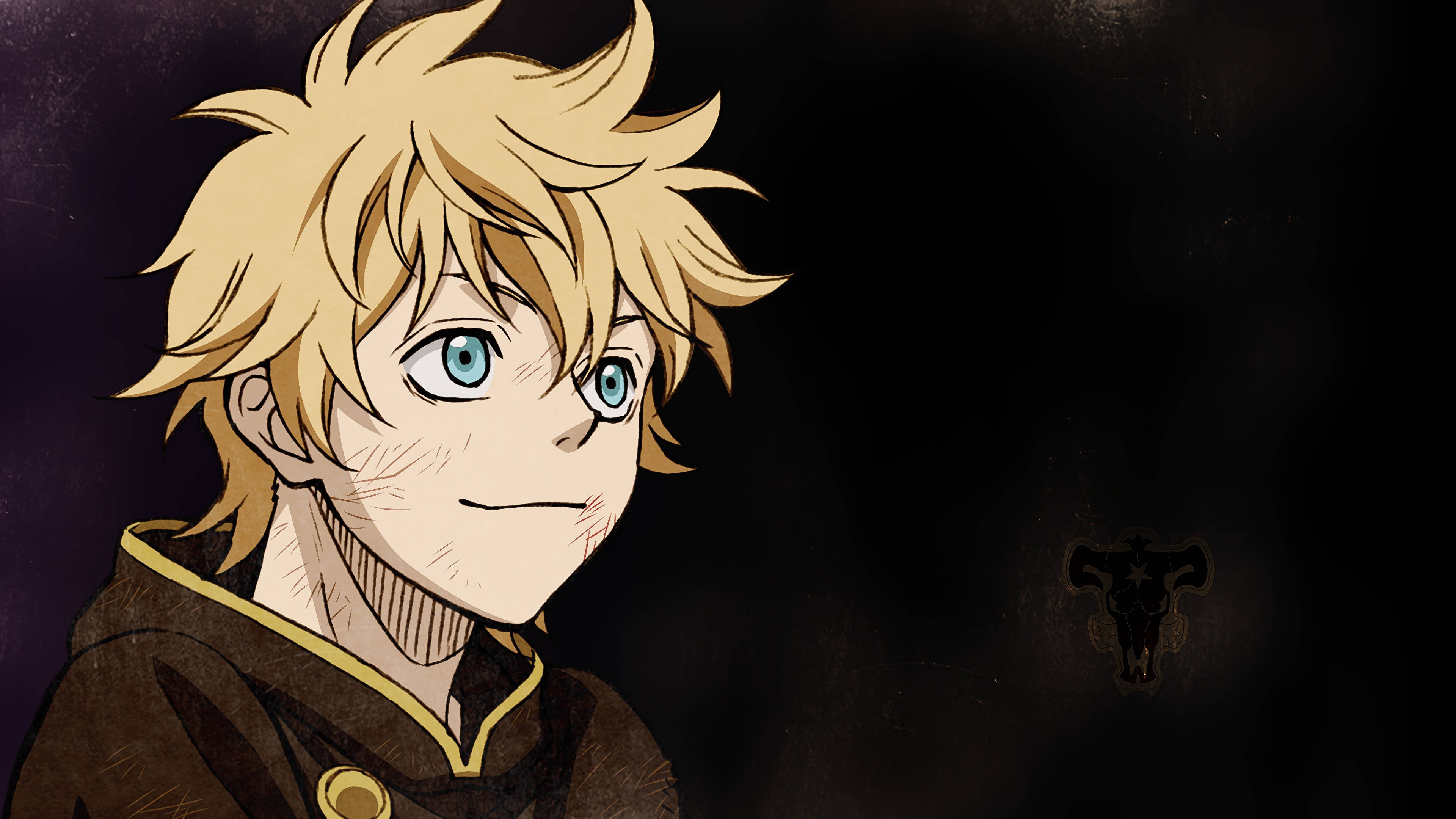 Blonde Luck Voltia, spiky blonde hair, blue eyes, 4K Desktop Wallpaper