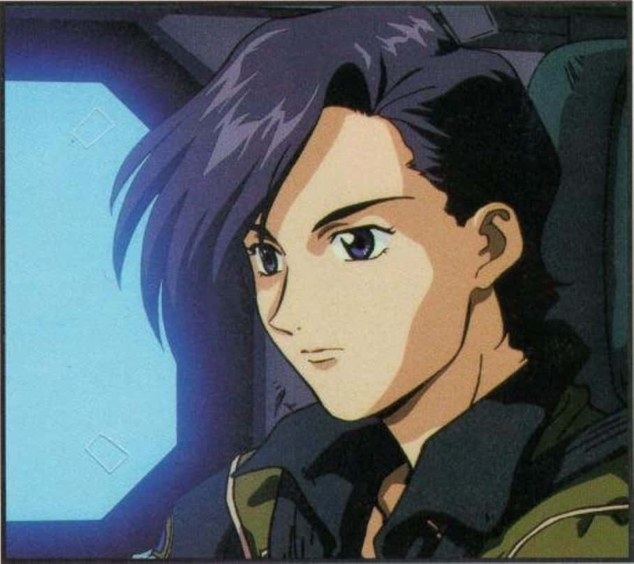 Lucrezia Noin, purple hair, intense eyes, SD Desktop Wallpaper