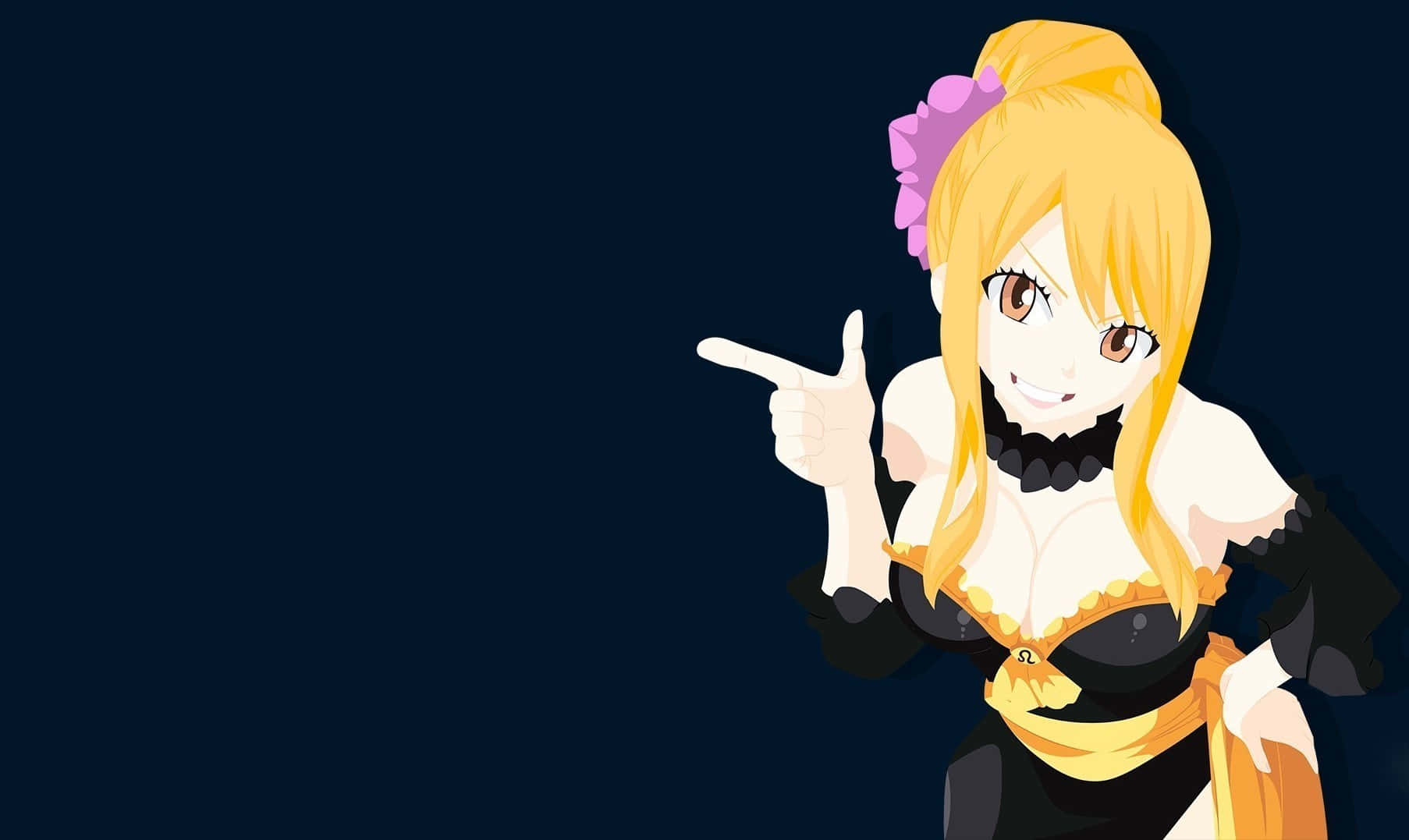 Lucy Heartfilia, blonde hair, purple flower, HD Desktop Wallpaper