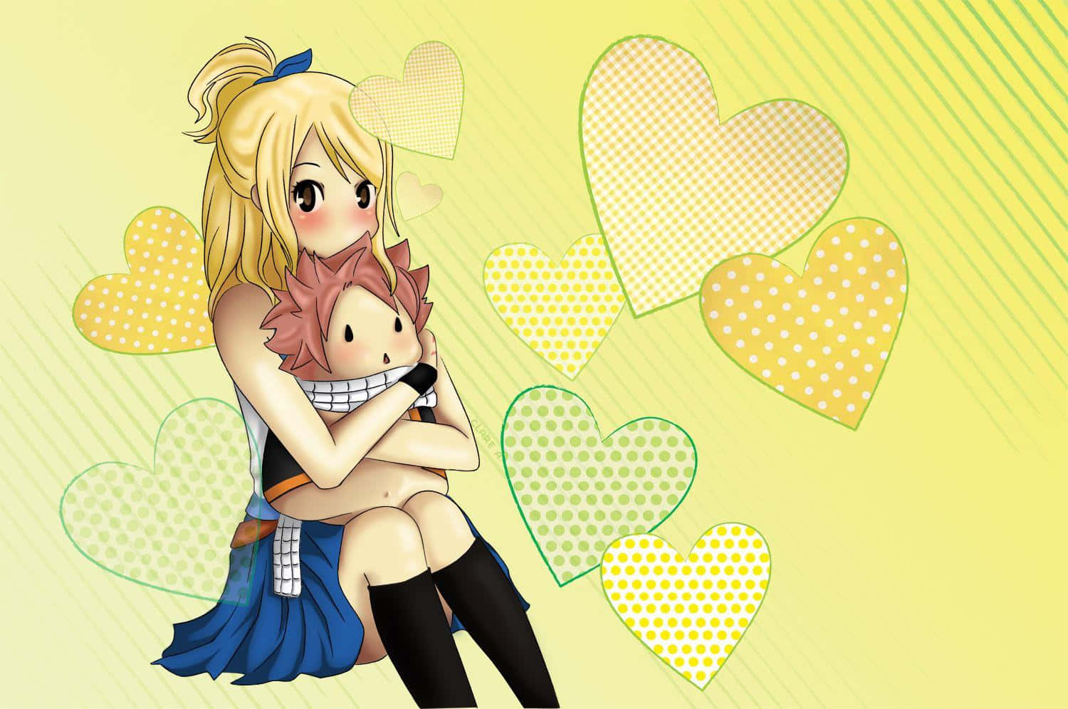 Lucy Heartfilia, blonde hair, pink-haired character, HD Desktop Wallpaper