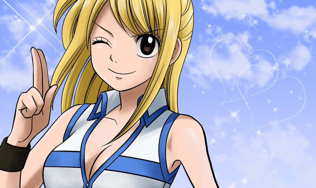 Lucy Heartfilia, anime girl, blonde hair, SD Desktop Wallpaper