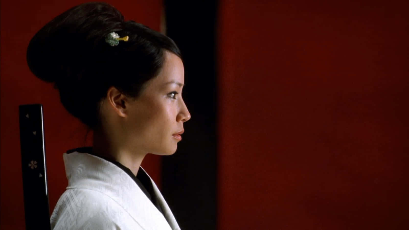 Lucy liu, white kimono, black obi, HD Desktop Wallpaper