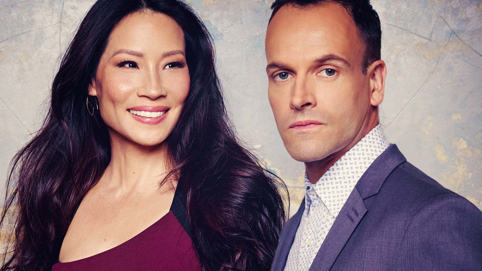 Lucy Liu, long dark hair, suit, Full HD Desktop Wallpaper