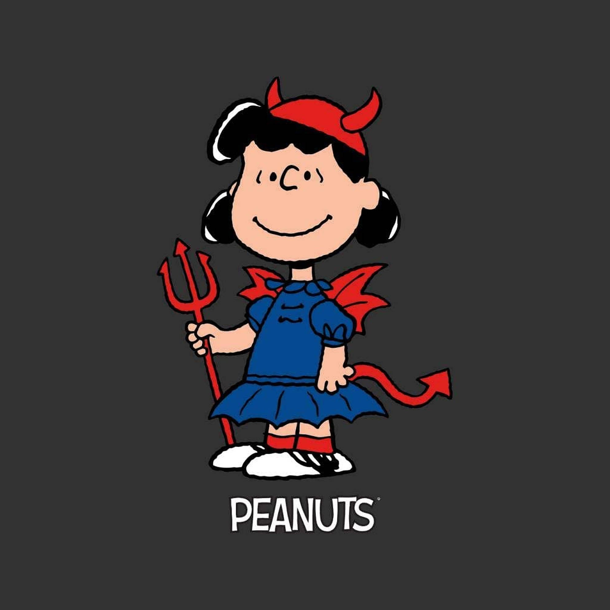 Lucy Van Pelt, devil, red horns, Full HD Desktop Wallpaper