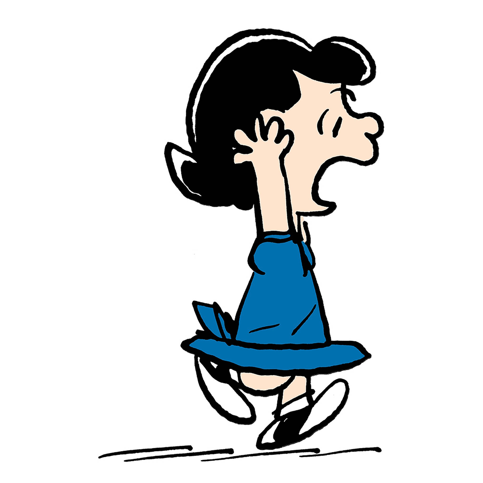 Lucy Van Pelt, blue dress, cartoon girl, Full HD Desktop Wallpaper