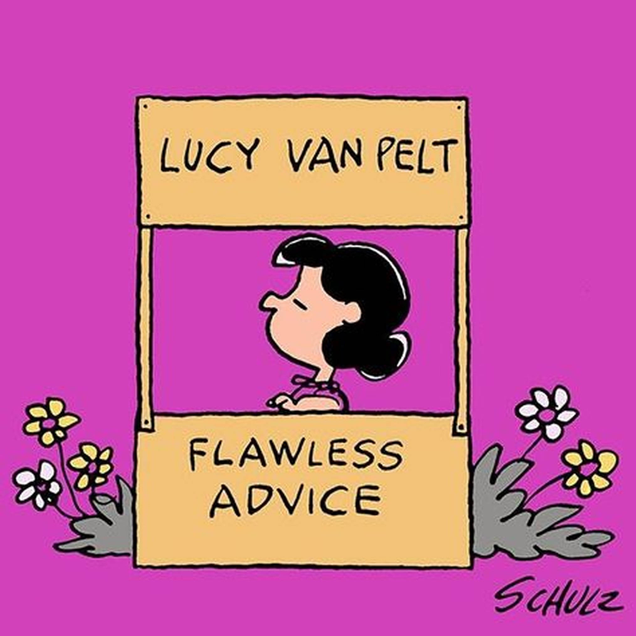 Lucy Van Pelt, pink booth, flowers, Full HD Desktop Wallpaper