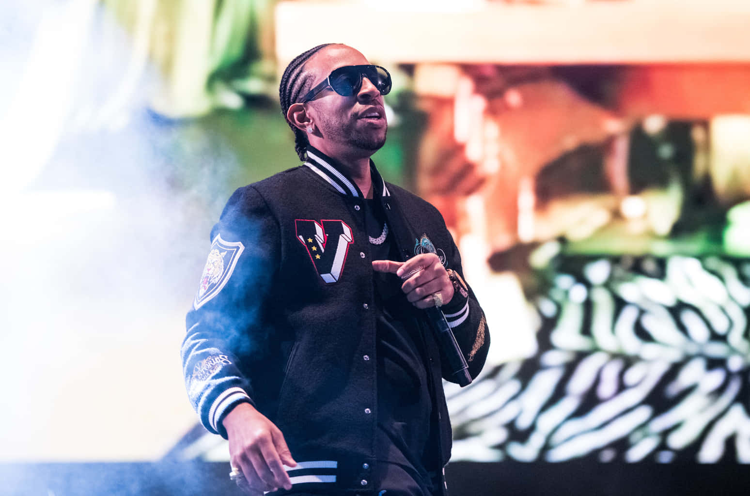 Ludacris, black varsity jacket, sunglasses, HD Desktop Wallpaper